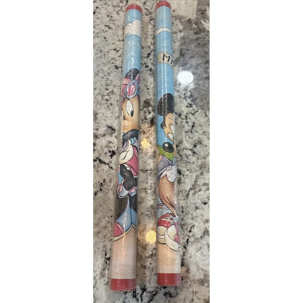 1 Minnie Mouse 1 Mickey Mouse wallpaper border 5 Yards NOS Disney VTG